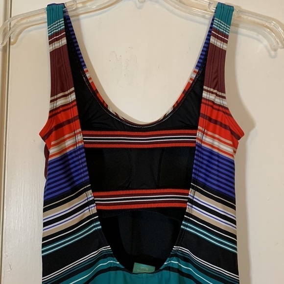 Coastal Blue Striped One-Piece Swimsuit, S - Picture 3 of 9